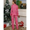 image:imageSWOMOG Womens Pajamas Set Long Sleeve Sleepwear Button Down Nightwear Soft Cotton Pj Lounge SetsRose Red Plaid