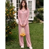 image:imageSWOMOG Womens Pajamas Set Long Sleeve Sleepwear Button Down Nightwear Soft Cotton Pj Lounge SetsTaro Purple