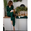 image:imageSWOMOG Womens Pajamas Set Long Sleeve Sleepwear Button Down Nightwear Soft Joggers PJs Sets with Pockets Lounge SetsGreen