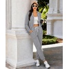 image:imageSWOMOG Womens Pajamas Set Long Sleeve Sleepwear Button Down Nightwear Soft Joggers PJs Sets with Pockets Lounge SetsGrey