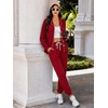 image:imageSWOMOG Womens Pajamas Set Long Sleeve Sleepwear Button Down Nightwear Soft Joggers PJs Sets with Pockets Lounge SetsRed