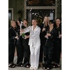 image:imageSWOMOG Womens Silk Satin Pajamas Set Long Sleeve Button Down Sleepwear 2 Piece Lounge Set Pj Set XS3XLBlack