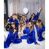 image:imageSWOMOG Womens Silk Satin Pajamas Set Long Sleeve Button Down Sleepwear 2 Piece Lounge Set Pj Set XS3XLBlue