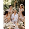 image:imageSWOMOG Womens Silk Satin Pajamas Set Long Sleeve Button Down Sleepwear 2 Piece Lounge Set Pj Set XS3XLChampagne