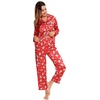 image:imageSWOMOG Womens Silk Satin Pajamas Set Long Sleeve Button Down Sleepwear 2 Piece Lounge Set Pj Set XS3XLChristmas Gift Red