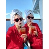 image:imageSWOMOG Womens Silk Satin Pajamas Set Long Sleeve Button Down Sleepwear 2 Piece Lounge Set Pj Set XS3XLChristmas Red