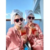 image:imageSWOMOG Womens Silk Satin Pajamas Set Long Sleeve Button Down Sleepwear 2 Piece Lounge Set Pj Set XS3XLDeep Misty Rose
