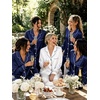 image:imageSWOMOG Womens Silk Satin Pajamas Set Long Sleeve Button Down Sleepwear 2 Piece Lounge Set Pj Set XS3XLDeep Navy Blue