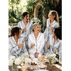 image:imageSWOMOG Womens Silk Satin Pajamas Set Long Sleeve Button Down Sleepwear 2 Piece Lounge Set Pj Set XS3XLGray