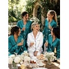 image:imageSWOMOG Womens Silk Satin Pajamas Set Long Sleeve Button Down Sleepwear 2 Piece Lounge Set Pj Set XS3XLGreen