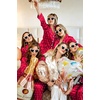 image:imageSWOMOG Womens Silk Satin Pajamas Set Long Sleeve Button Down Sleepwear 2 Piece Lounge Set Pj Set XS3XLRed Dots