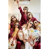 image:imageSWOMOG Womens Silk Satin Pajamas Set Long Sleeve Button Down Sleepwear 2 Piece Lounge Set Pj Set XS3XLWine Red