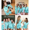 image:imageSWOMOG Womens Silk Satin Pajamas Set Short Sleeve Sleepwear Button Down Top and Shorts Loungewear 2 Piece Pjs Set XS3XLLake Blue