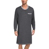 image:imageSWOMOG Mens Nightshirt Modal Long Sleeve Nightgown Henley Night Shirts Sleepwear Big amp Tall Nightwear SXXXLDark Grey