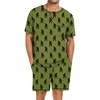image:imageSWOMOG Mens Pajamas Set Summer Sleepwear Short Sleeve Pjs Set Soft 2 Piece Lounge Set Comfy Loungewear with PocketsArmy Green Bigfoot