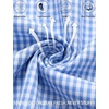image:imageSWOMOG 100 Cotton Pajama Set for Women 2 PCS Long Sleeve Plaid Pjs Set Button Down Sleepwear with PantsBlue Plaid