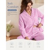 image:imageSWOMOG 100 Cotton Pajama Set for Women 2 PCS Long Sleeve Plaid Pjs Set Button Down Sleepwear with PantsPink Plaid