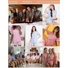 image:imageSWOMOG 100 Cotton Women Pajama Set 2 Piece Gingham Pjs Set Short Sleeve Plaid Sleepwear Button Down Lounge SetPink Plaid