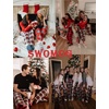 image:imageSWOMOG Christmas Pajamas Set for Couples Long Sleeve Sleepwear Women amp Men Matching Pjs Set Loungewear SetDeep Grey
