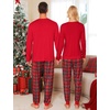 image:imageSWOMOG Christmas Pajamas Set for Couples Long Sleeve Sleepwear Women amp Men Matching Pjs Set Loungewear SetRed