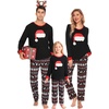 image:imageSWOMOG Couple Matching Pajamas Set Christmas Pajamas Long Sleeve Button Down Pj Set Festival Party Xmas SleepwearZchristmas Hat