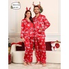 image:imageSWOMOG Couples Matching Pajamas Set Women amp Men Satin Long Sleeve Sleepwear Soft Button Down Pj Set Silk LoungewearChristmas Red