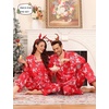 image:imageSWOMOG Couples Matching Pajamas Set Women amp Men Satin Long Sleeve Sleepwear Soft Button Down Pj Set Silk LoungewearChristmas Red