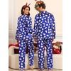 image:imageSWOMOG Couples Pajamas Sets Silk Satin Long Sleeve Sleepwear Button Down Loungewear Pjs Set Classic Pajama SXXLPolar Bear