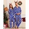 image:imageSWOMOG Couples Pajamas Sets Silk Satin Long Sleeve Sleepwear Button Down Loungewear Pjs Set Classic Pajama SXXLPolar Bear