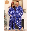 image:imageSWOMOG Couples Pajamas Sets Silk Satin Long Sleeve Sleepwear Button Down Loungewear Pjs Set Classic Pajama SXXLPolar Bear