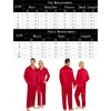 image:imageSWOMOG Couples Pajamas Sets Silk Satin Long Sleeve Sleepwear Button Down Loungewear Pjs Set Classic Pajama SXXLRed