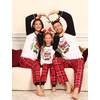 image:imageSWOMOG Family Christmas Matching Pajamas Sets Long Sleeve Pjs Holiday Sleepwear Women Men Soft Loungewear SetRed Green Plaid