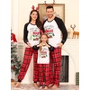 image:imageSWOMOG Family Christmas Matching Pajamas Sets Long Sleeve Pjs Holiday Sleepwear Women Men Soft Loungewear SetRed Green Plaid