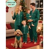 image:imageSWOMOG Family Christmas Pajamas Set Long Sleeve Sleepwear Sets Button Down Loungewear Set Party Holiday Pjs SetsChristmas Green