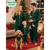 image:imageSWOMOG Family Christmas Pajamas Set Long Sleeve Sleepwear Sets Button Down Loungewear Set Party Holiday Pjs SetsGreen