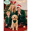 image:imageSWOMOG Family Christmas Pajamas Set Long Sleeve Sleepwear Sets Button Down Loungewear Set Party Holiday Pjs SetsGreen