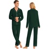 image:imageSWOMOG Family Christmas Pajamas Set Long Sleeve Sleepwear Sets Button Down Loungewear Set Party Holiday Pjs SetsGreen
