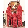 image:imageSWOMOG Family Christmas Pajamas Set Long Sleeve Sleepwear Sets Button Down Loungewear Set Party Holiday Pjs SetsRed Christmas Deer