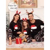 image:imageSWOMOG Family Christmas Pajamas Set Party Holiday Sleepwear Long Sleeve ButtonDown Loungewear SetBlack Christmas Hatpullover
