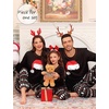image:imageSWOMOG Family Christmas Pajamas Set Party Holiday Sleepwear Long Sleeve ButtonDown Loungewear SetBlack Christmas Hatpullover