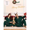 image:imageSWOMOG Family Christmas Pajamas Set Party Holiday Sleepwear Long Sleeve ButtonDown Loungewear SetGreen