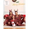 image:imageSWOMOG Family Christmas Pajamas Set Party Holiday Sleepwear Long Sleeve ButtonDown Loungewear SetRed Green Grid