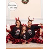 image:imageSWOMOG Family Christmas Pajamas Set Party Holiday Sleepwear Long Sleeve ButtonDown Loungewear SetRed Santa Clauspullover