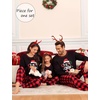 image:imageSWOMOG Family Christmas Pajamas Set Party Holiday Sleepwear Long Sleeve ButtonDown Loungewear SetRed Santa Clauspullover