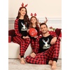 image:imageSWOMOG Family Christmas Pjs Matching Sets Christmas Pajamas for Family Xmas Jammies Set Christmas Holiday SleepwearGold Letter Deer