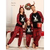 image:imageSWOMOG Family Christmas Pjs Matching Sets Christmas Pajamas for Family Xmas Jammies Set Christmas Holiday SleepwearGold Letter Deer