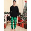 image:imageSWOMOG Family Christmas Pjs Matching Sets Christmas Pajamas for Family Xmas Jammies Set Christmas Holiday SleepwearGreen Black Plaid