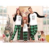 image:imageSWOMOG Family Christmas Pjs Matching Sets Christmas Pajamas for Family Xmas Jammies Set Christmas Holiday SleepwearGreen Letter