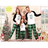 image:imageSWOMOG Family Christmas Pjs Matching Sets Christmas Pajamas for Family Xmas Jammies Set Christmas Holiday SleepwearGreen Letter