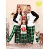 image:imageSWOMOG Family Christmas Pjs Matching Sets Christmas Pajamas for Family Xmas Jammies Set Christmas Holiday SleepwearGreen Letter